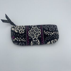 Vera Bradley Brush & Pencil Bag In Retired Print Canterberry Magenta